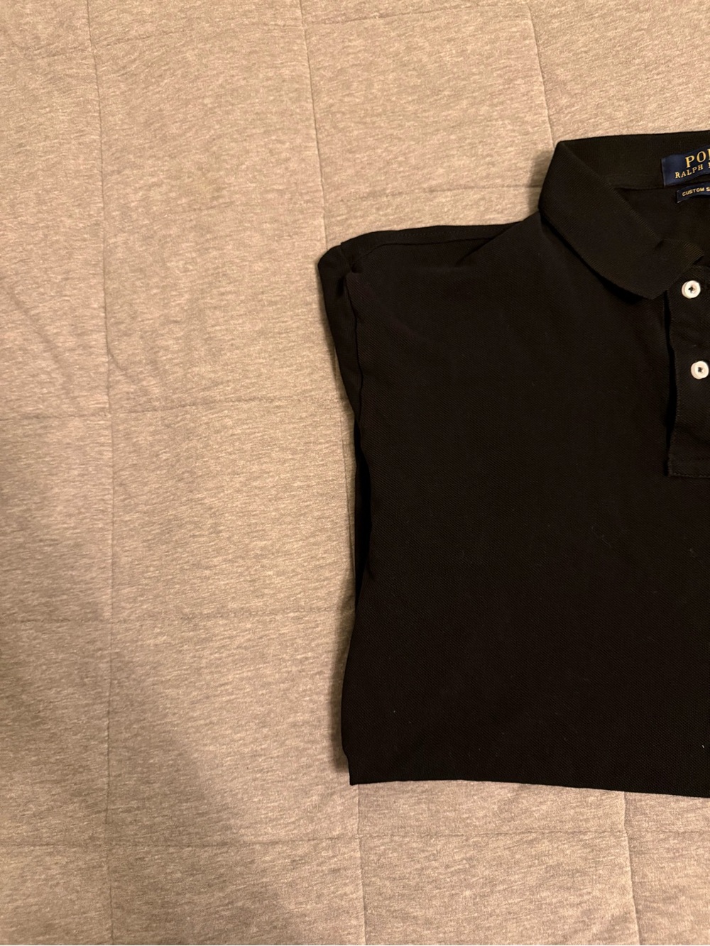 Ralph Lauren Black Polo with Red Embroidered Pony - Picture 3 of 5